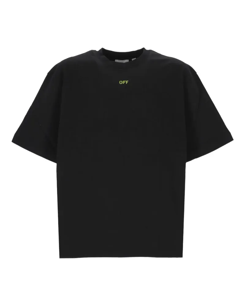OFF-WHITE logo-print cotton T-shirt - Schwarz Schwarz