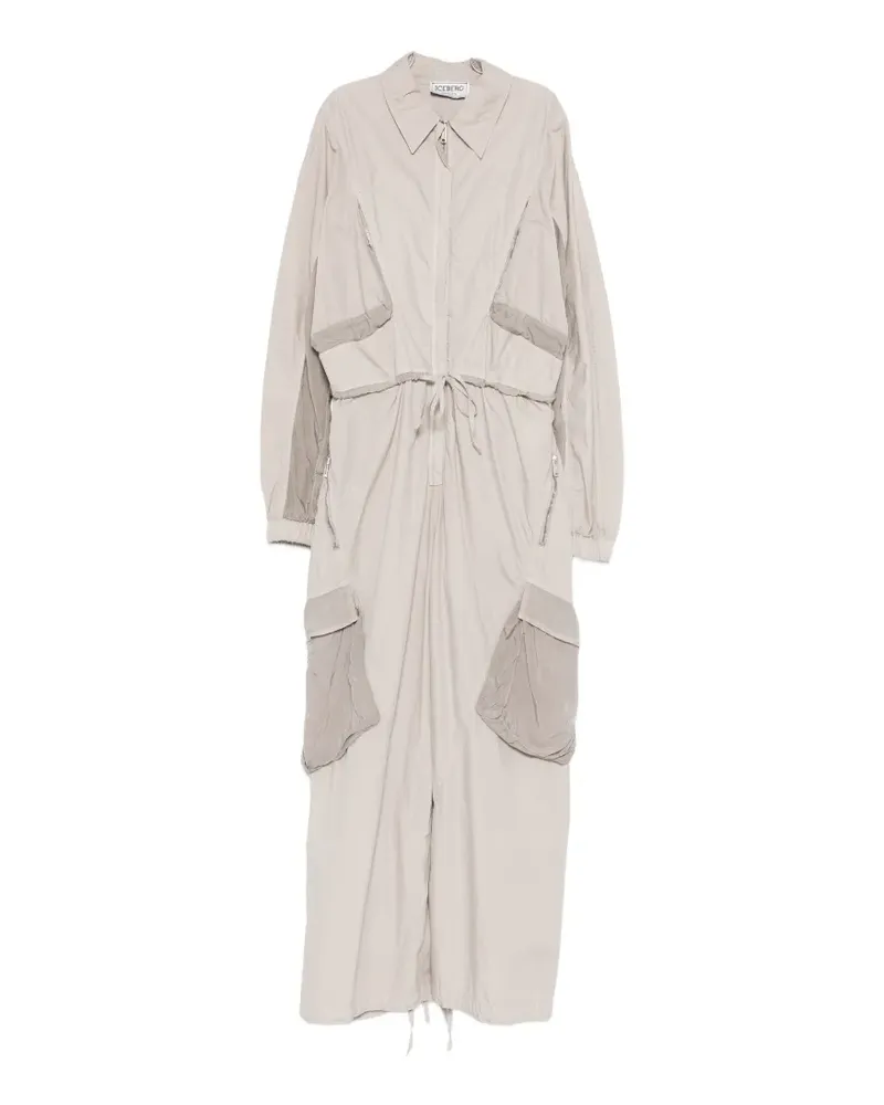 Iceberg drawstring panelled jumpsuit - Grau Grau