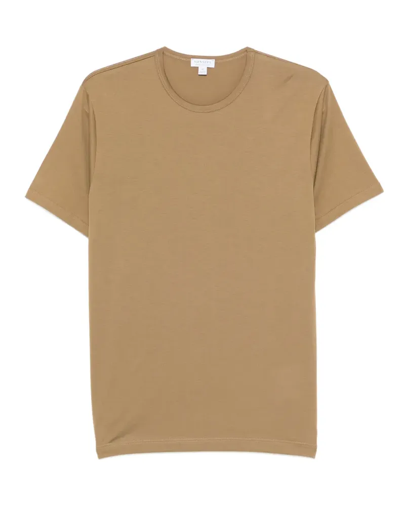Sunspel Klassisches T-Shirt - Braun Braun