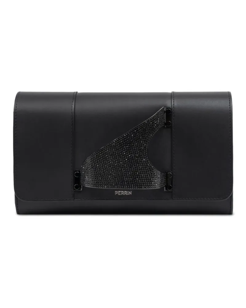 PERRIN PARIS L'Eiffel Strass Clutch mit Handschuh - Schwarz Schwarz