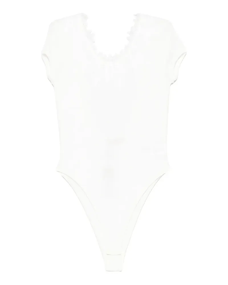 Ermanno Scervino lace-trim bodysuit - Weiß Weiß