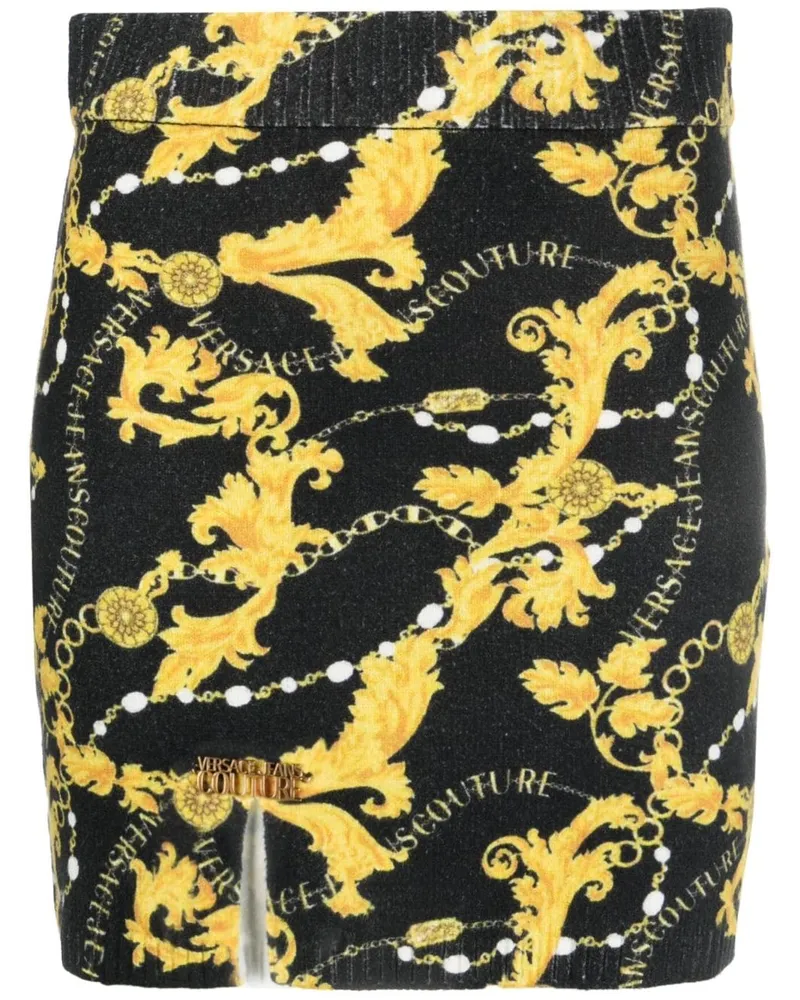 Versace Jeans Gestrickter Minirock - Schwarz Schwarz