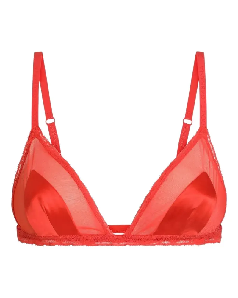 Dolce & Gabbana BH aus Satin und Spitze - Orange Orange