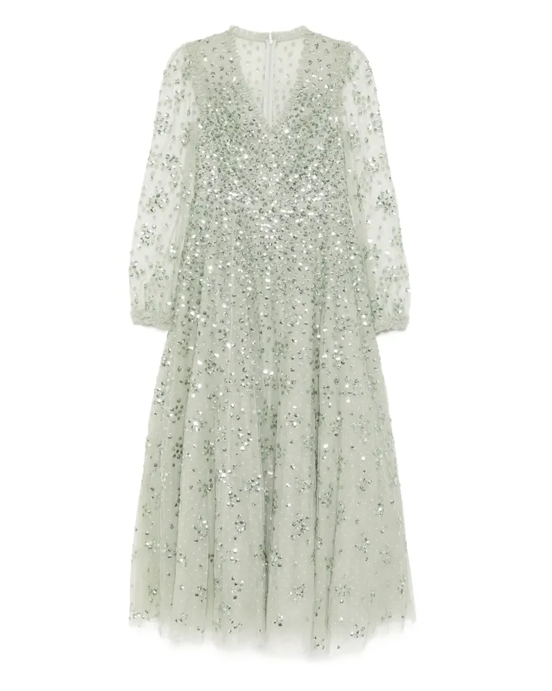 Needle & Thread Leila Abendkleid mit V-Ausschnitt - Grün Grün