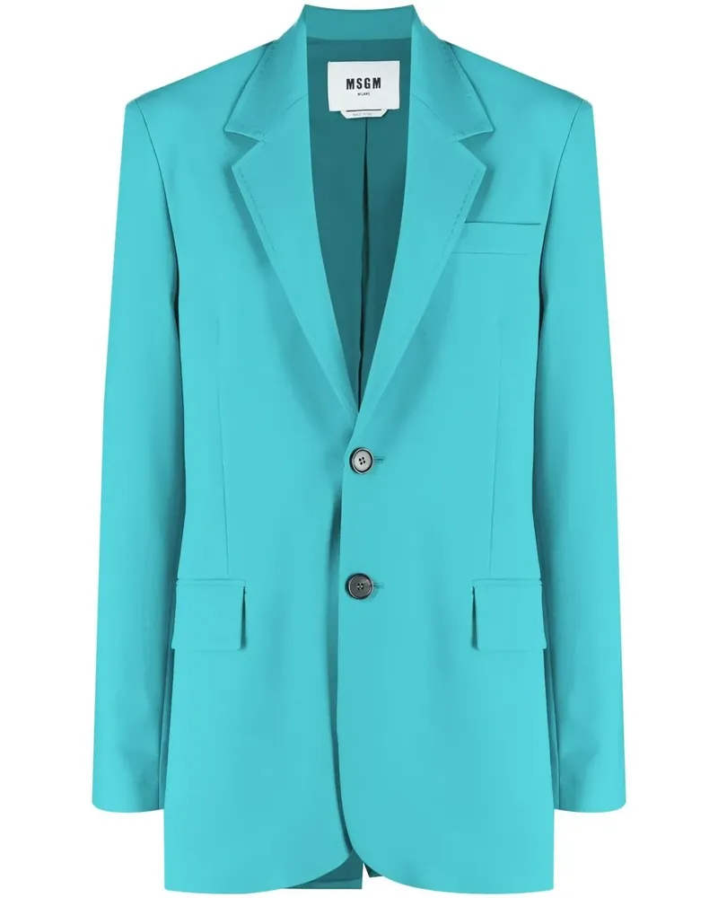MSGM Einreihiger Blazer - Blau Blau