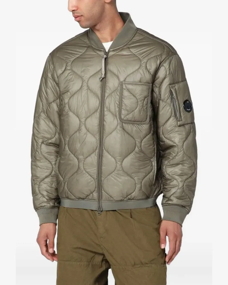 C.P. Company zip-up quilted bomber jacket - Grau Grau