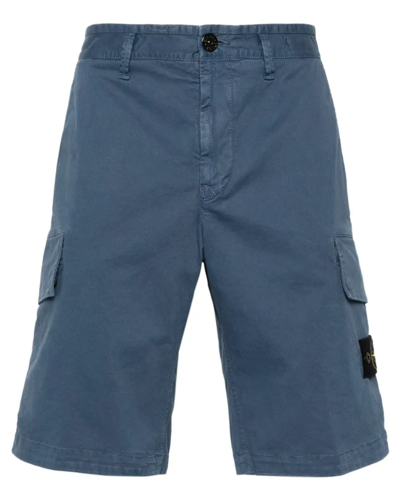 Stone Island Cargo-Shorts mit Kompass-Patch Blau