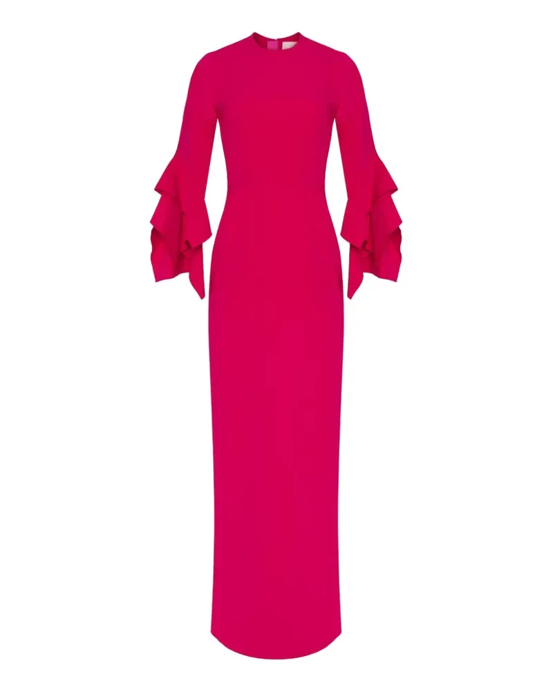 Roksanda Ilincic Ronda Maxikleid mit Rüschenärmeln - Rosa Rosa