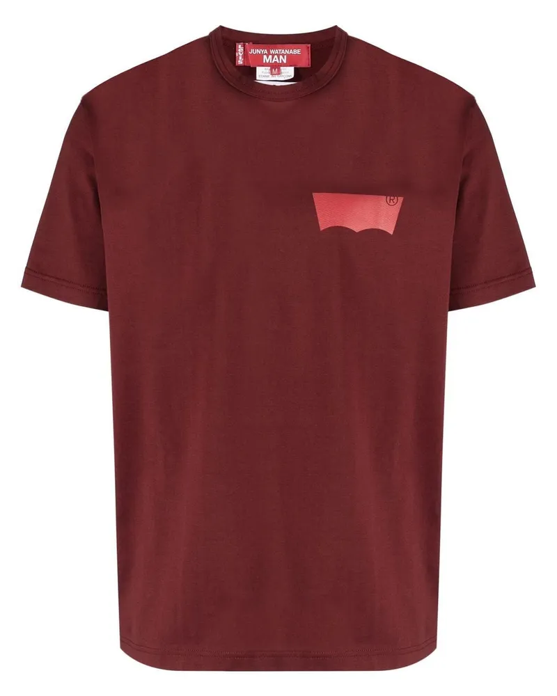 Junya Watanabe x Levi's T-Shirt mit Logo-Print Rot