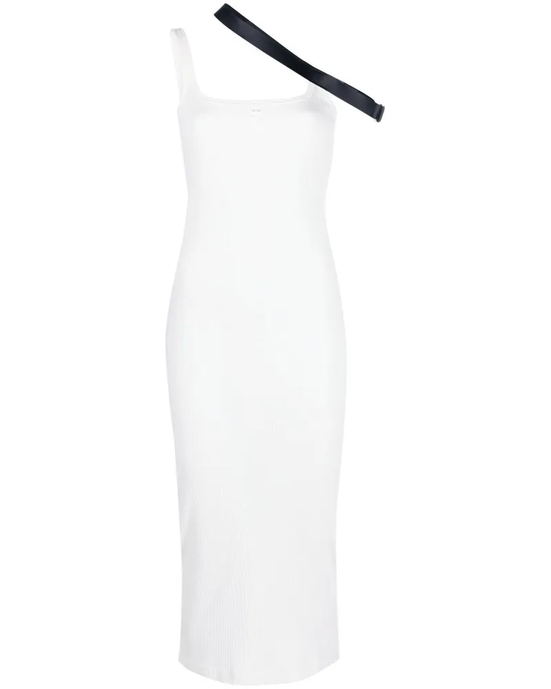Courrèges Midikleid mit Trägerdetail - Weiß Weiß
