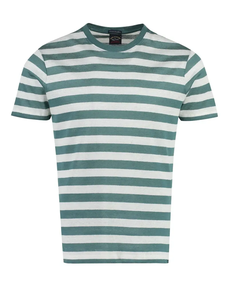 Paul & Shark Gestreiftes T-Shirt - Weiß Weiß