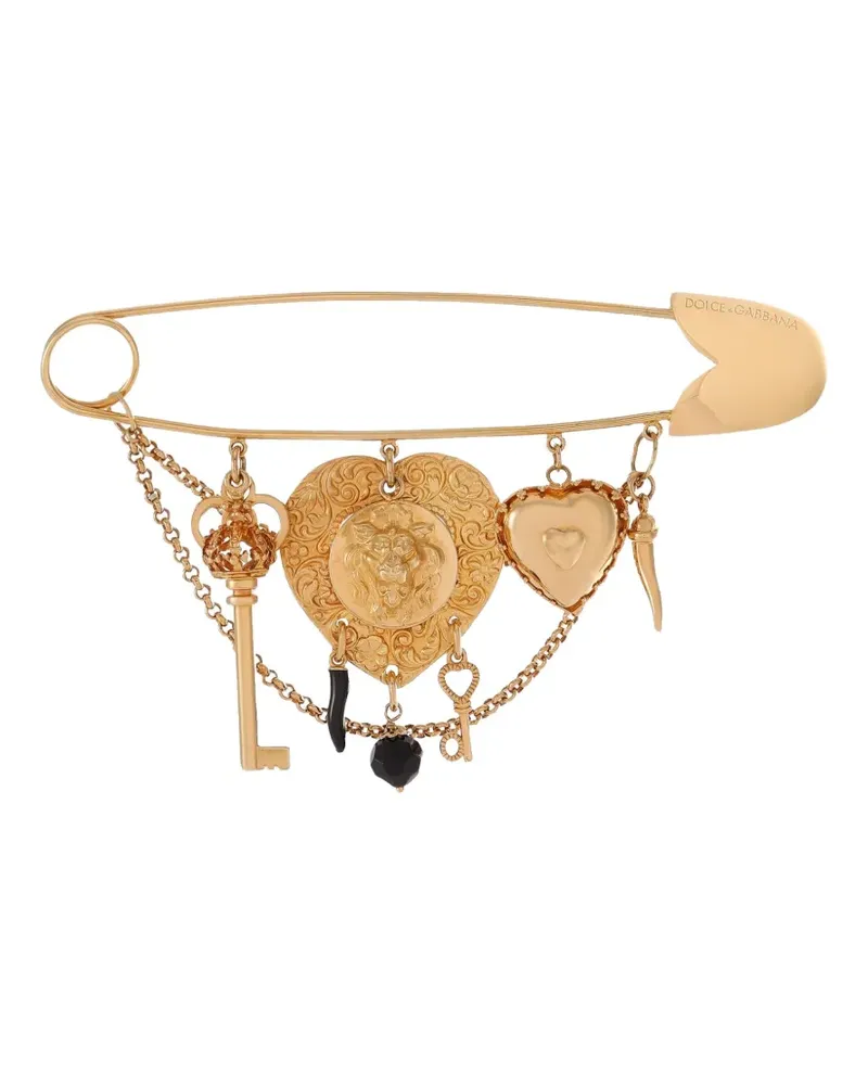 Dolce & Gabbana Anstecknadel mit Anhänger - Gold Gold