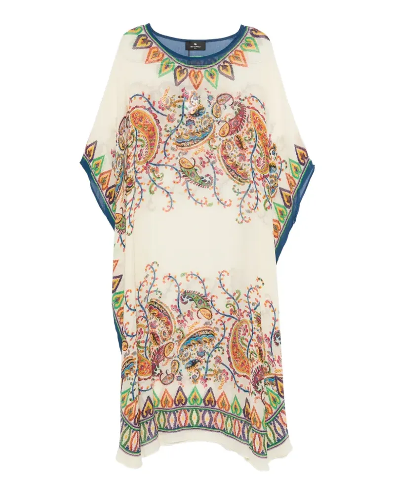 Etro paisley-pattern midi dress - Nude Nude