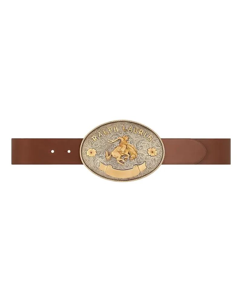Ralph Lauren rodeo-buckle wide belt - Braun Braun