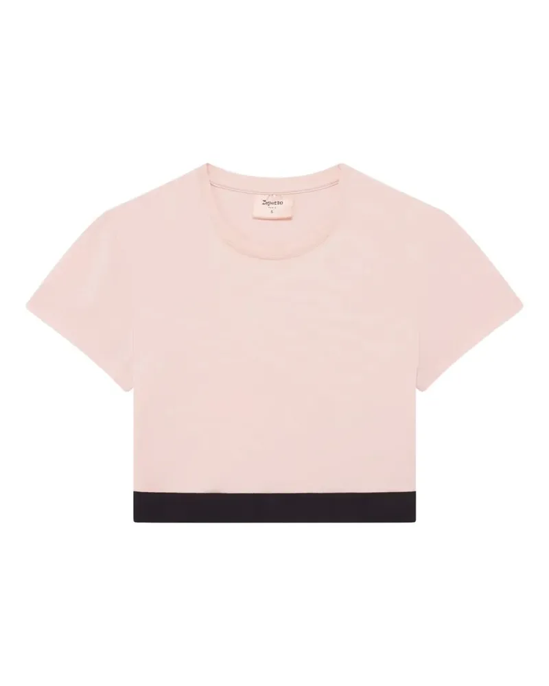 Repetto contrast panel performance T-shirt - Rosa Rosa