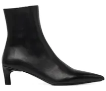 Aculeo Basalt Kitten-Heel-Stiefel mit spitzer Kappe - Schwarz