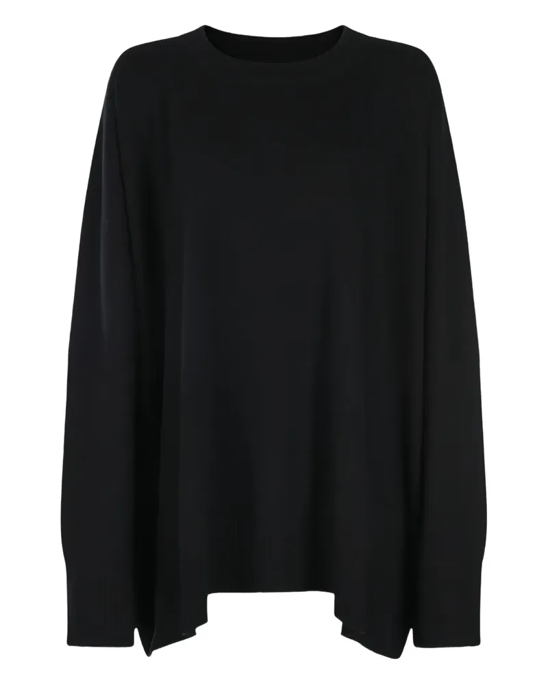 Malo Langarmshirt mit Rundhalsausschnitt - Schwarz Schwarz