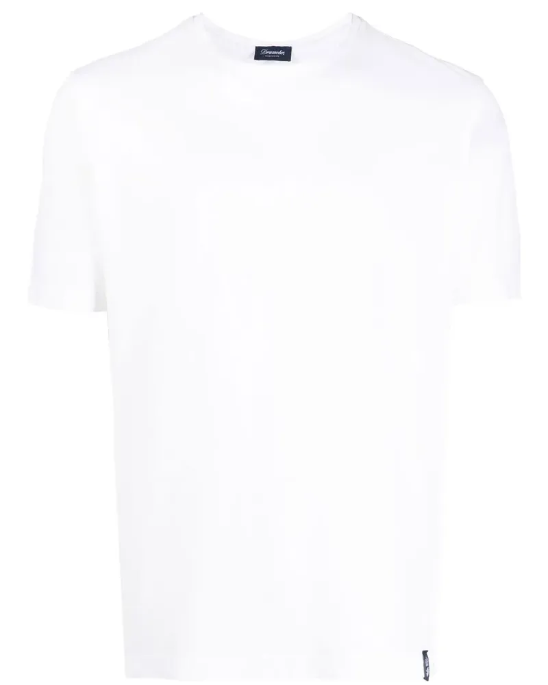 Drumohr  T-Shirt mit Rundhalsausschnitt - Weiß Weiß