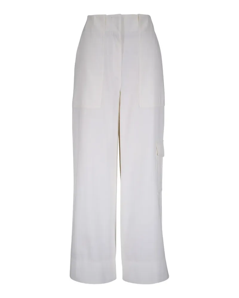 Akris patch-pocket cropped trousers - Weiß Weiß
