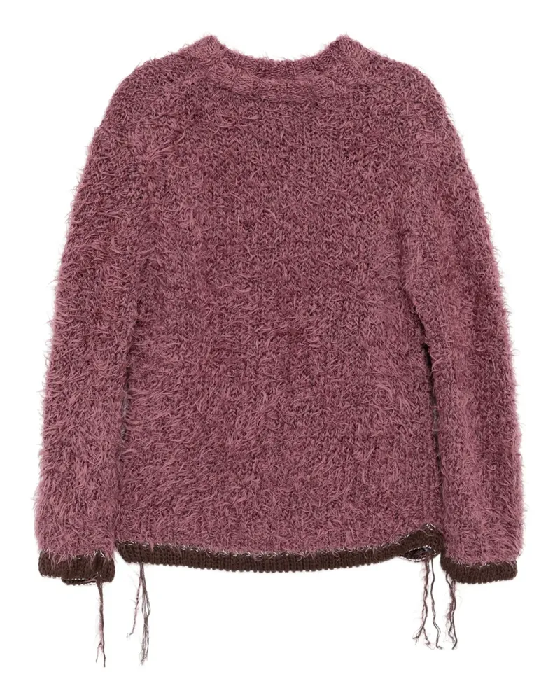 Sacai Pullover aus Faux Fur - Rosa Rosa