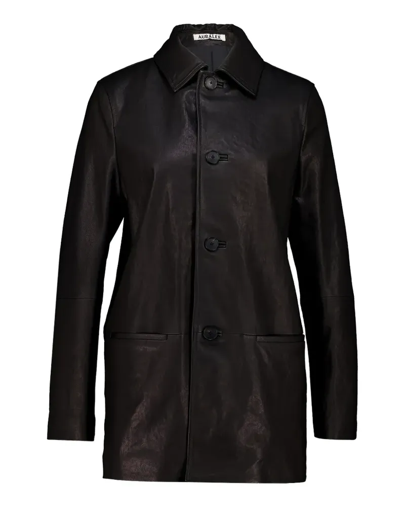 AURALEE leather jacket - Schwarz Schwarz