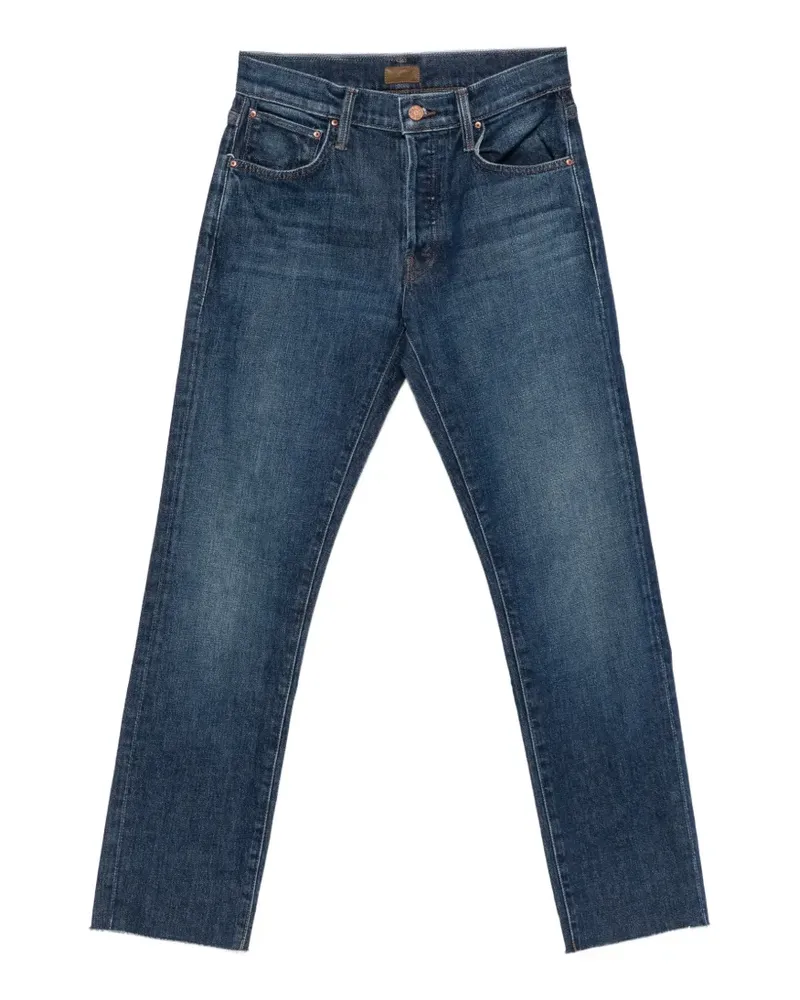 Mother Ausgefranste The Mid Rise Hiker Jeans - Blau Blau