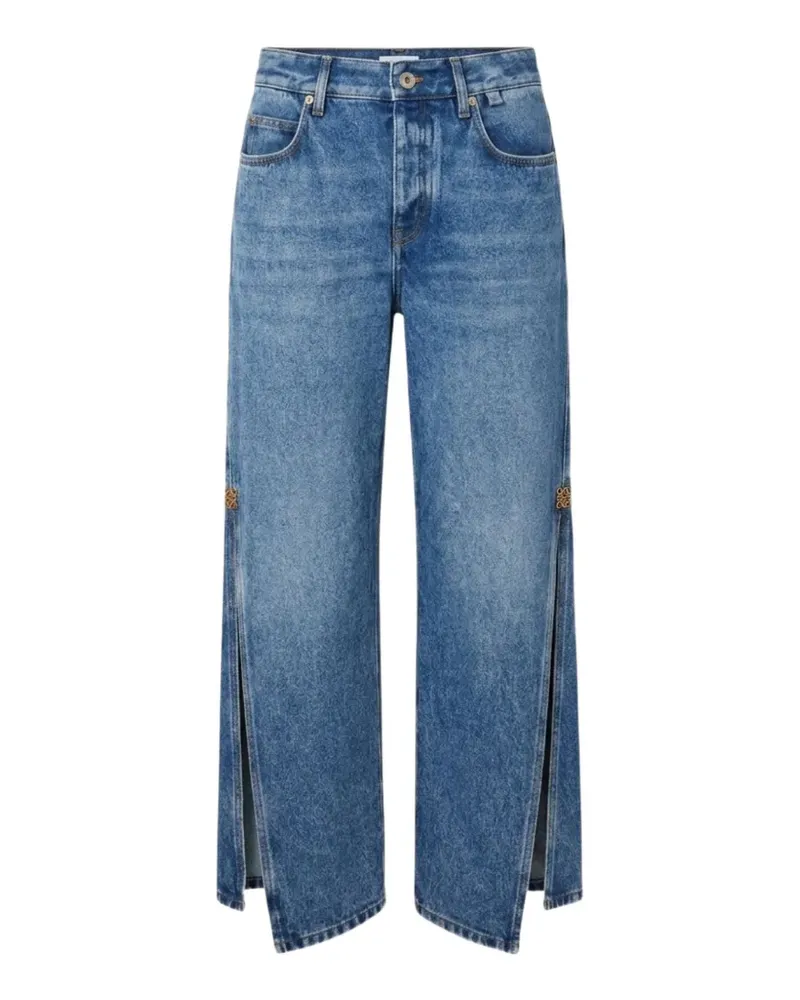 Loewe side-slit wide-leg denim jeans - Blau Blau