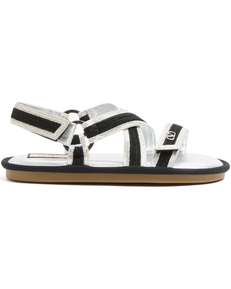 Valentino Garavani Lake Powell Sandalen mit Stickerei - Silber Silber