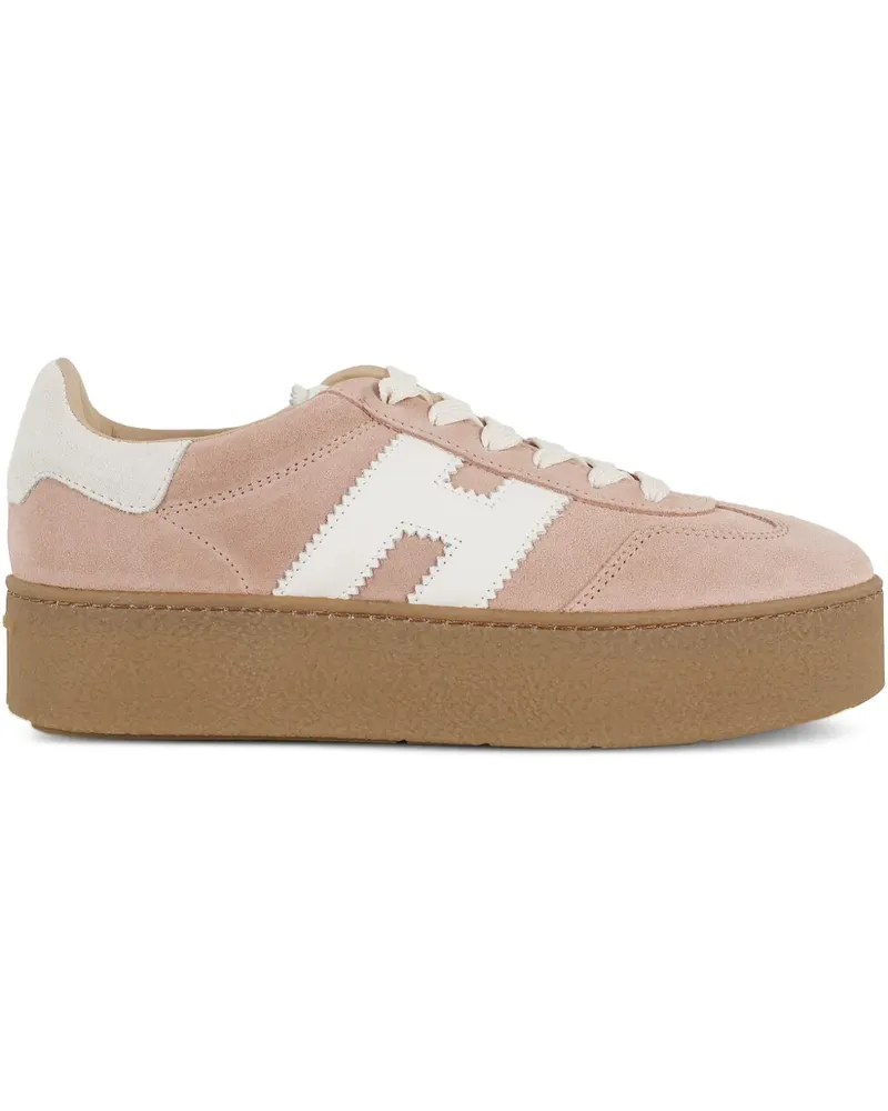 Hogan H681 Wildleder-Sneakers mit Plateau - Rosa Rosa