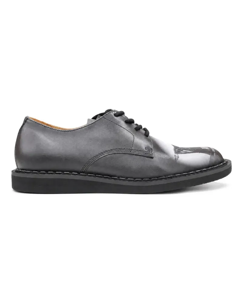 Undercover Derby-Schuhe mit grafischem Print - Schwarz Schwarz