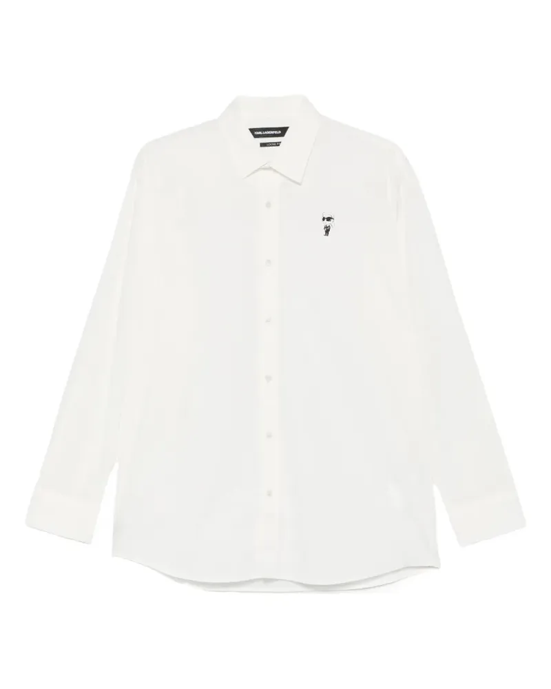 Karl Lagerfeld Ikonik patch shirt - Weiß Weiß