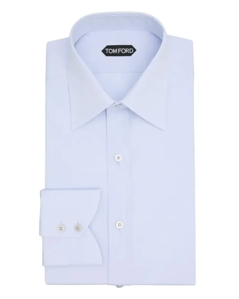 Tom Ford long-sleeve cotton shirt - Blau Blau
