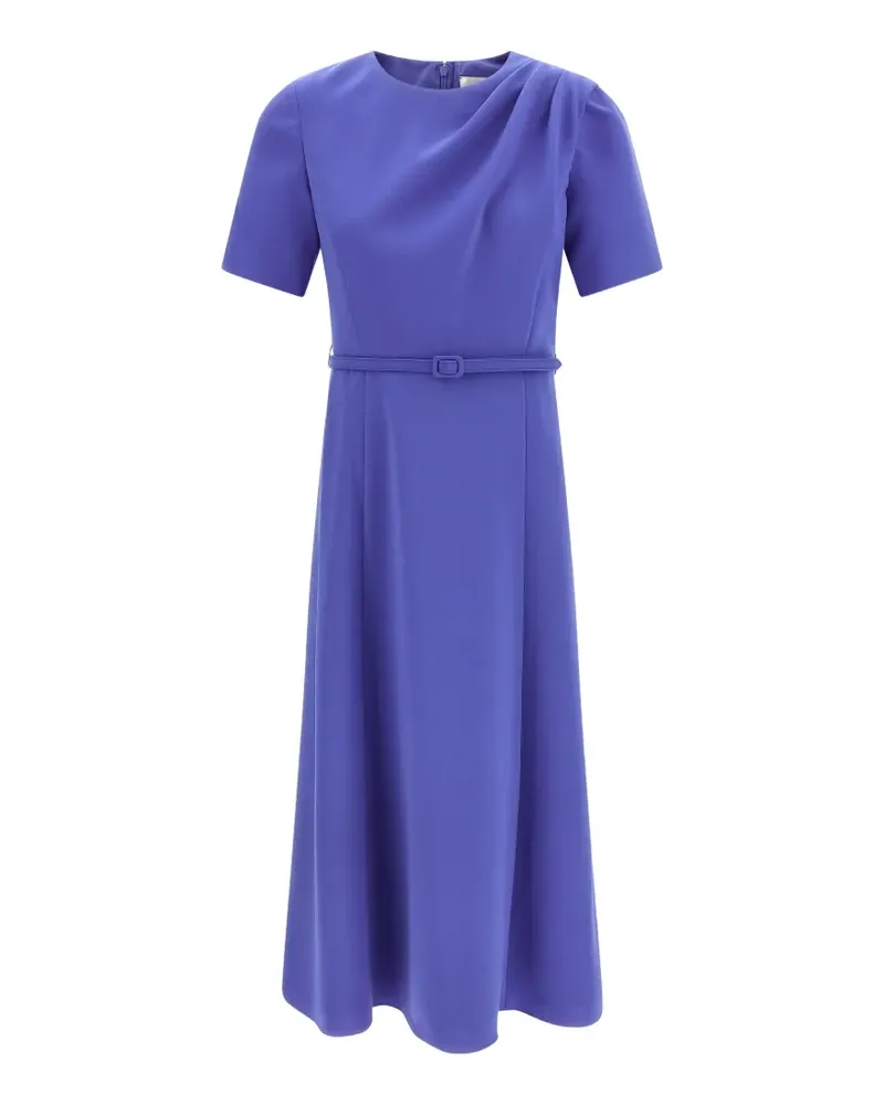 Carolina Herrera New York draped crewneck dress - Blau Blau