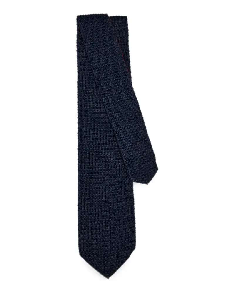 Ferragamo Krawatte aus Seide und Kaschmir - Infinite Inspirations - Blau Blau