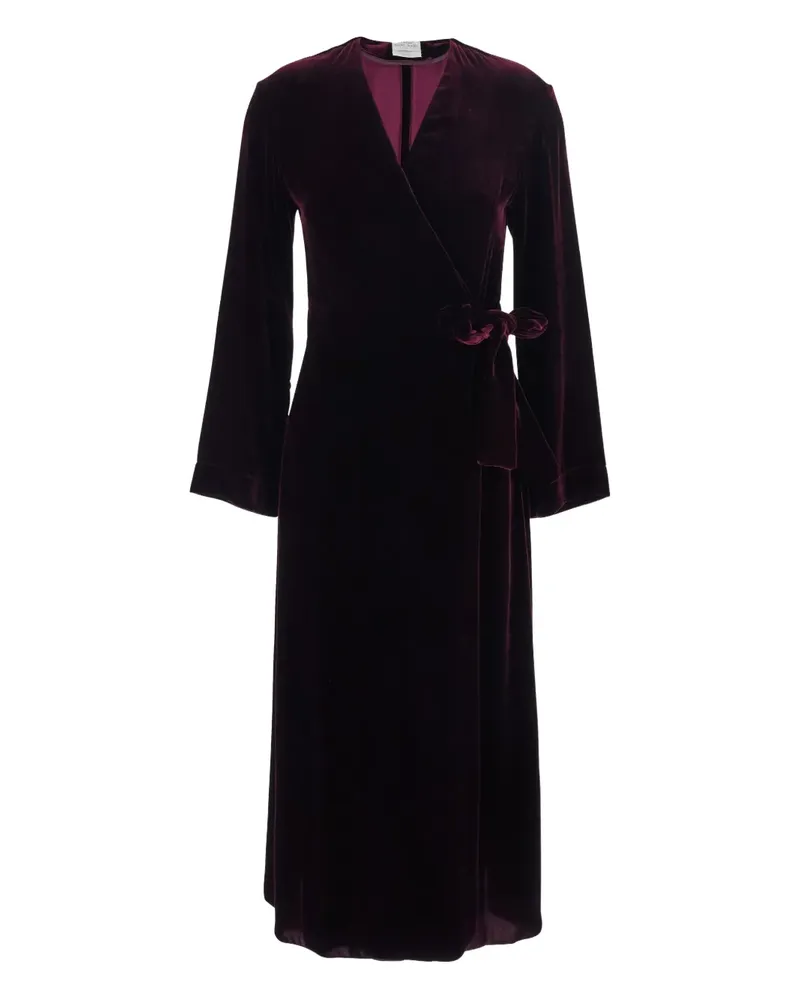 forte_forte Kleid aus Samt mit Knoten - Rot Rot
