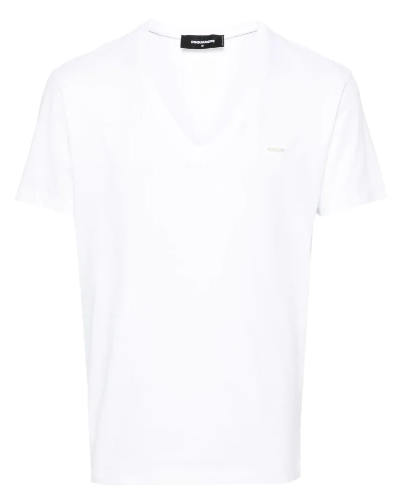 Dsquared2 T-Shirt mit Logo-Schild Weiß