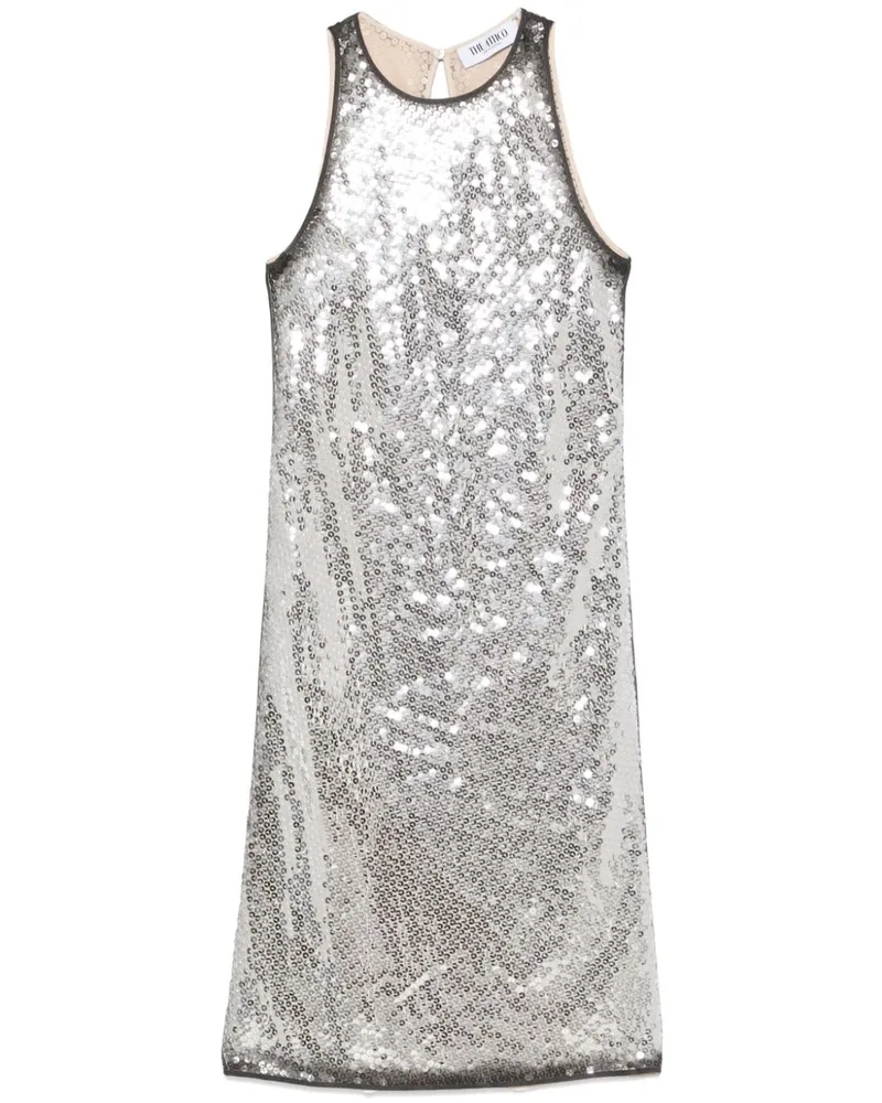 ATTICO Minikleid mit Pailletten - Silber Silber