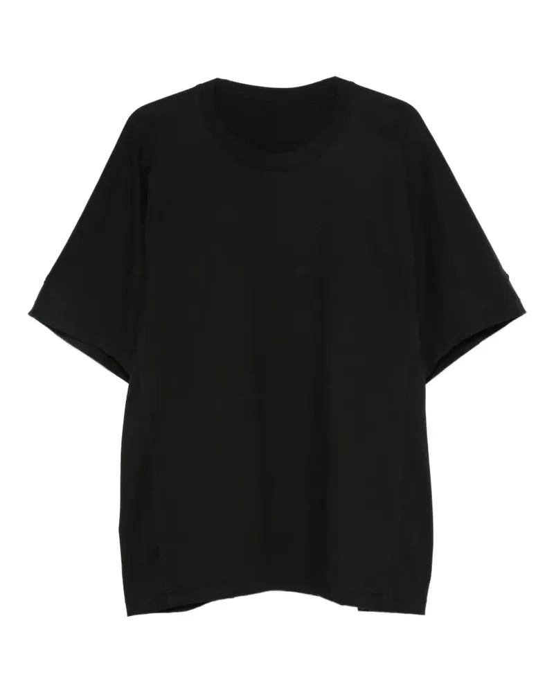 Issey Miyake T-Shirt im Layering-Look - Schwarz Schwarz