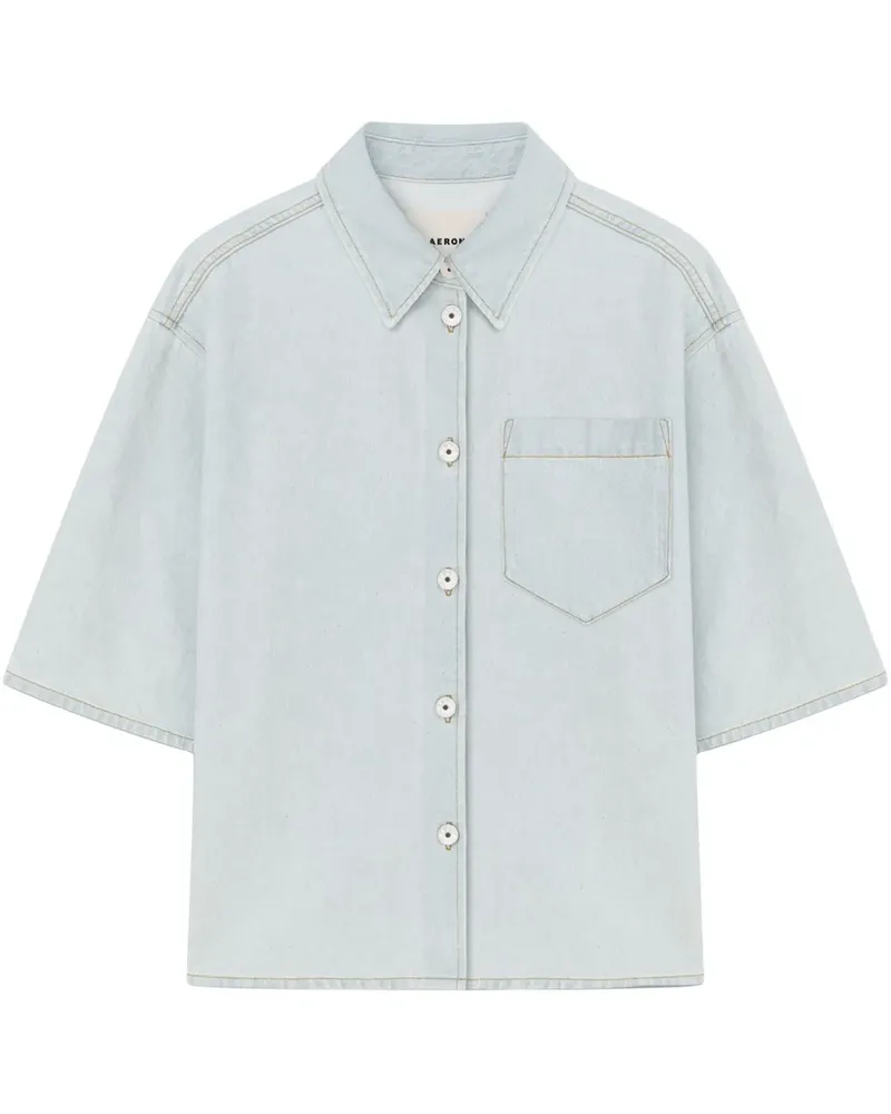 AERON Klassisches Jeanshemd - Blau Blau
