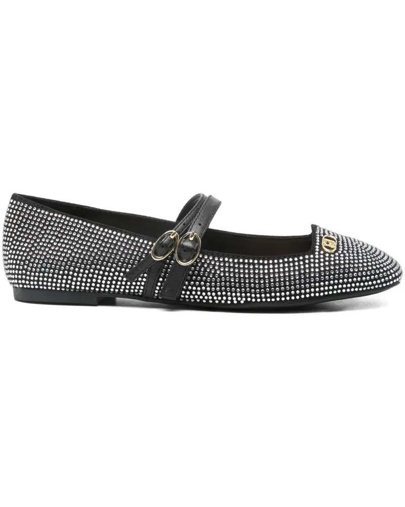 Liu Jo Brigitte rhinestone-embellished ballet flats - Schwarz Schwarz