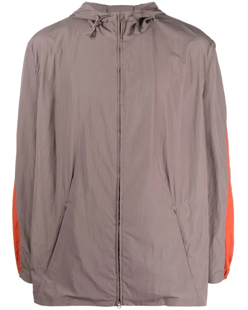 Y-3 Kapuzenjacke in Colour-Block-Optik - Grau Grau