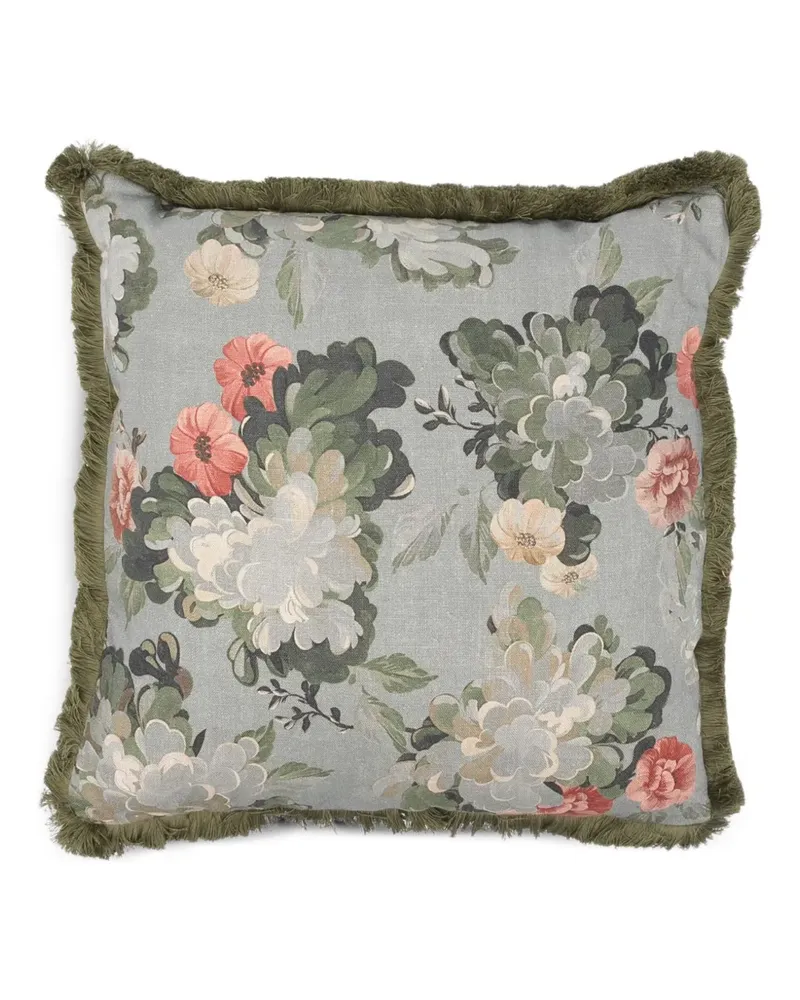 Soho Home Leinenkissen mit Blumen-Print - Blau Blau