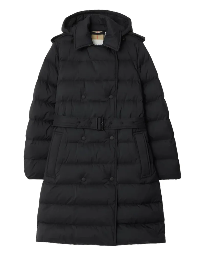 Burberry Doppelreihiger Steppmantel - Schwarz Schwarz