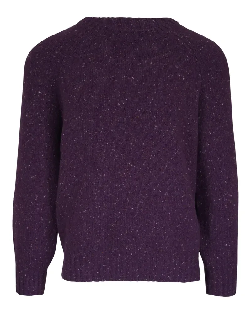 Brunello Cucinelli Melierter Pullover mit Raglanärmeln - Violett Violett