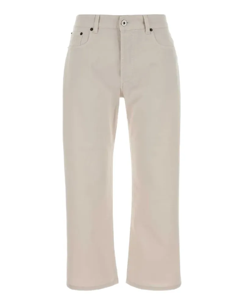Miu Miu Hose mit Logo-Stickerei - Nude Nude