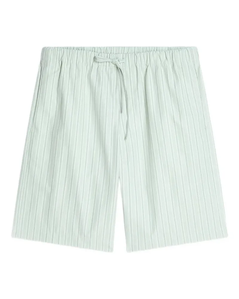 Dries van Noten Gestreifte Shorts mit Kordelzug - Grün Grün