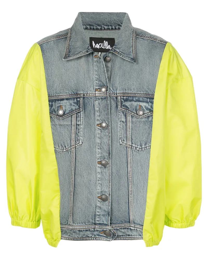 Haculla Jeansjacke mit Kontrasteinsätzen Blau