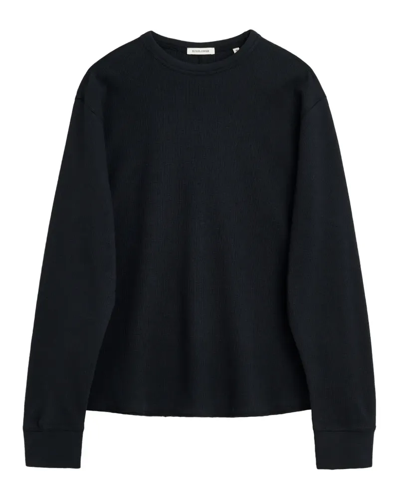 Sunflower Pullover mit Waffelstrick-Muster - Schwarz Schwarz