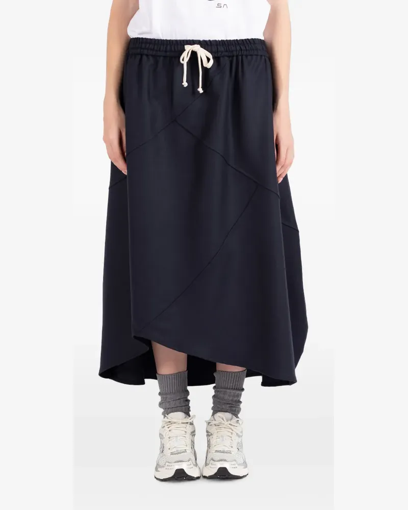 Société Anonyme Bunka asymmetric panelled midi skirt - Blau Blau