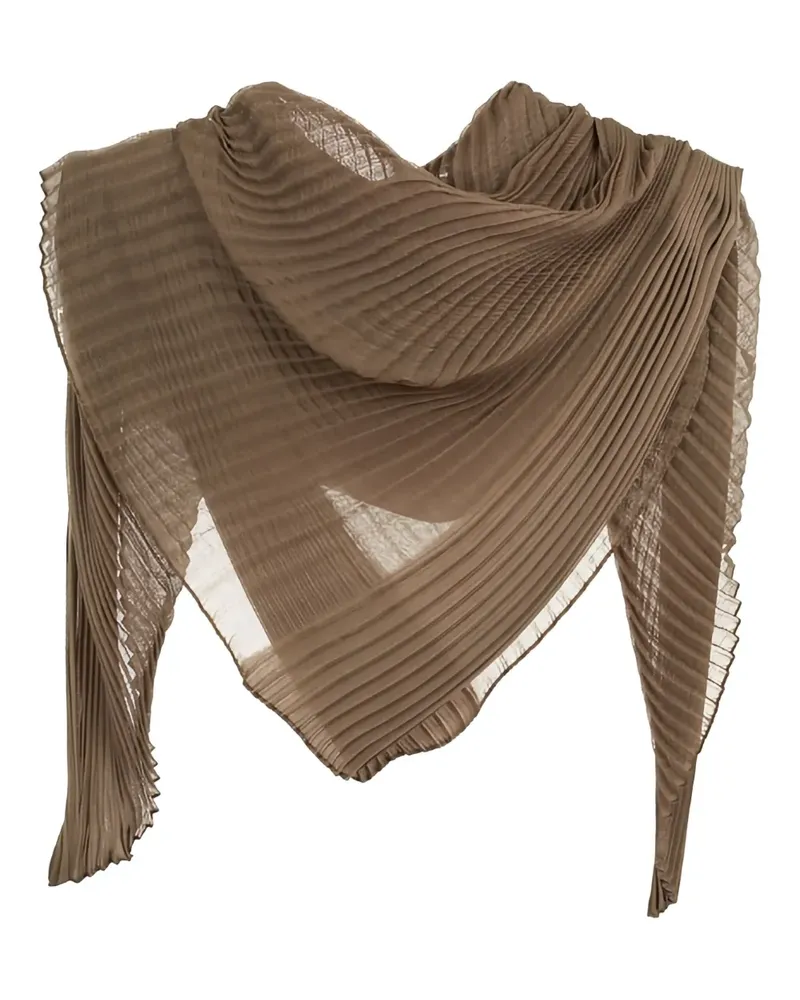 Giorgio Armani pleated scarf - Braun Braun